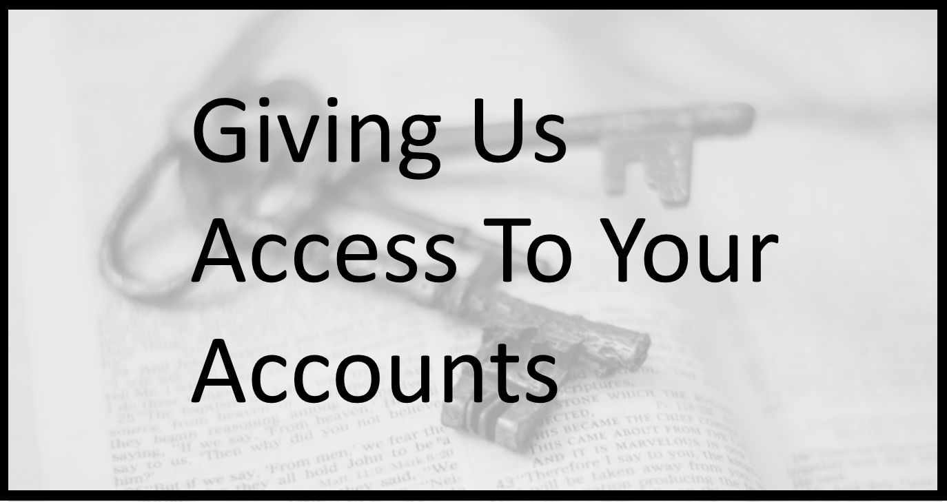 Giving us access to your accounts