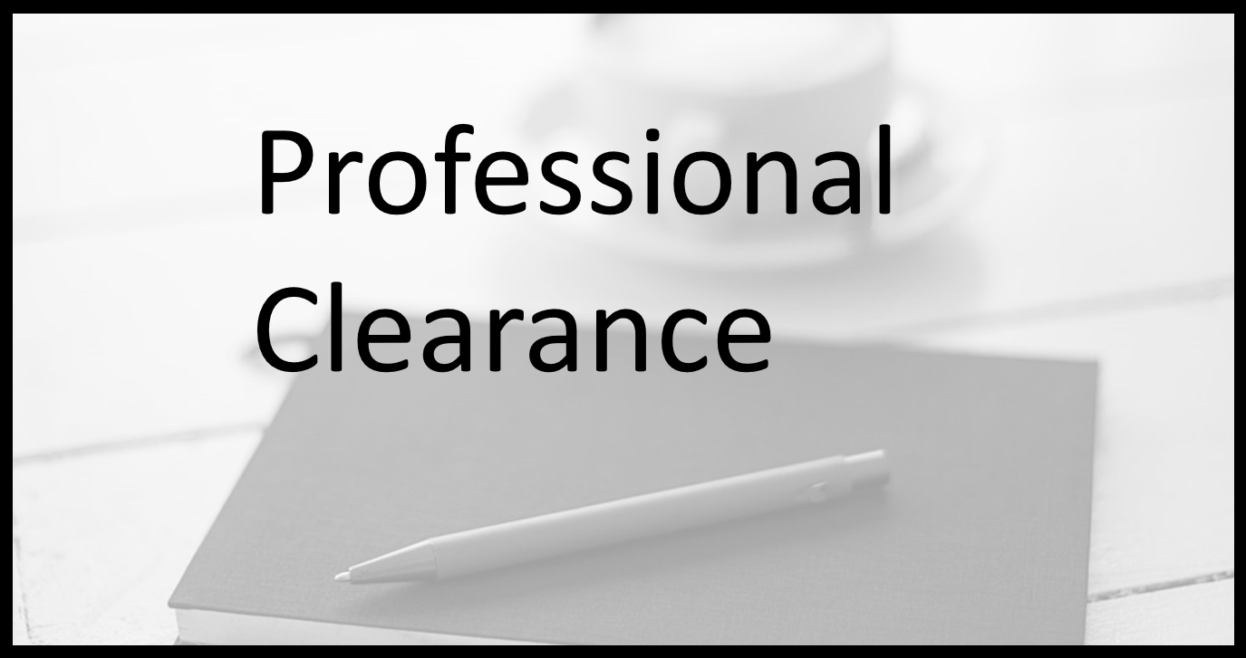 professional clearance