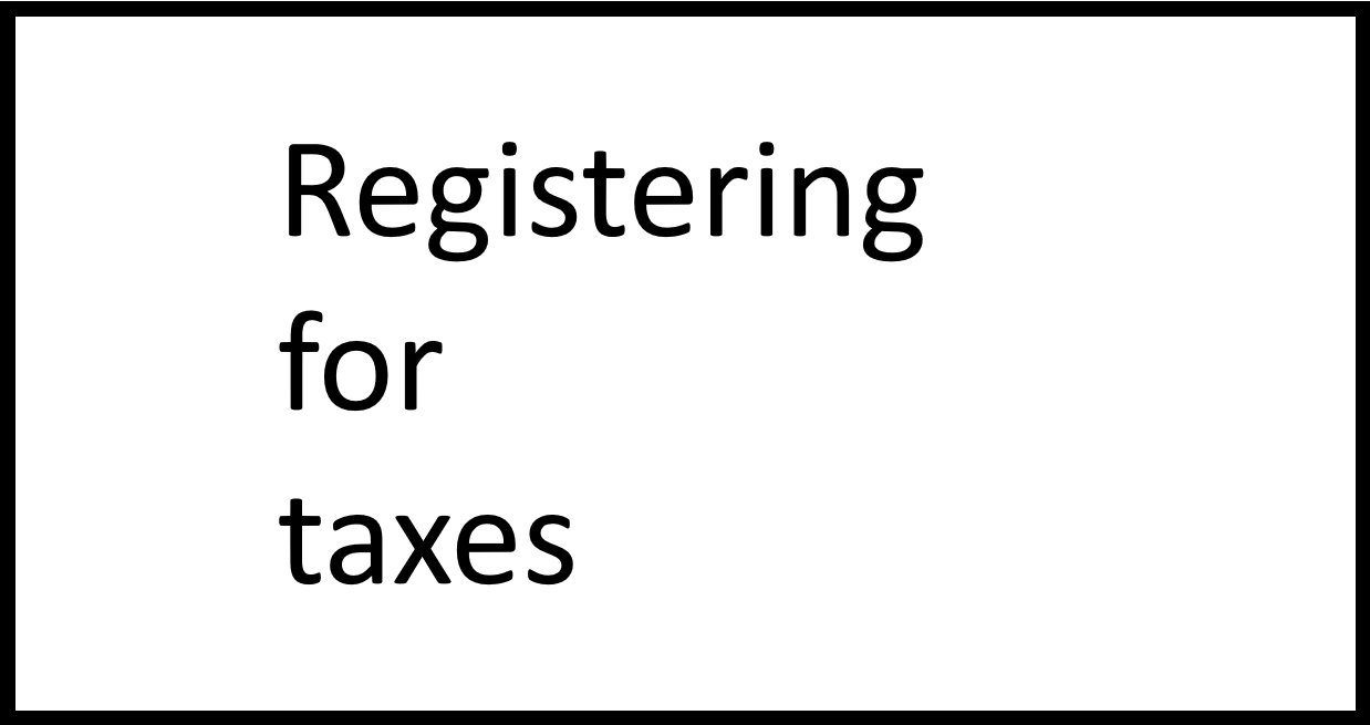 Registering for taxes
